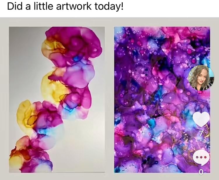 NARA Alcohol Ink Paper | White | 5 inches x 6 inches | 275 microns/200 GSM | 25 Sheets | 100% Stain-Free customer photo 1