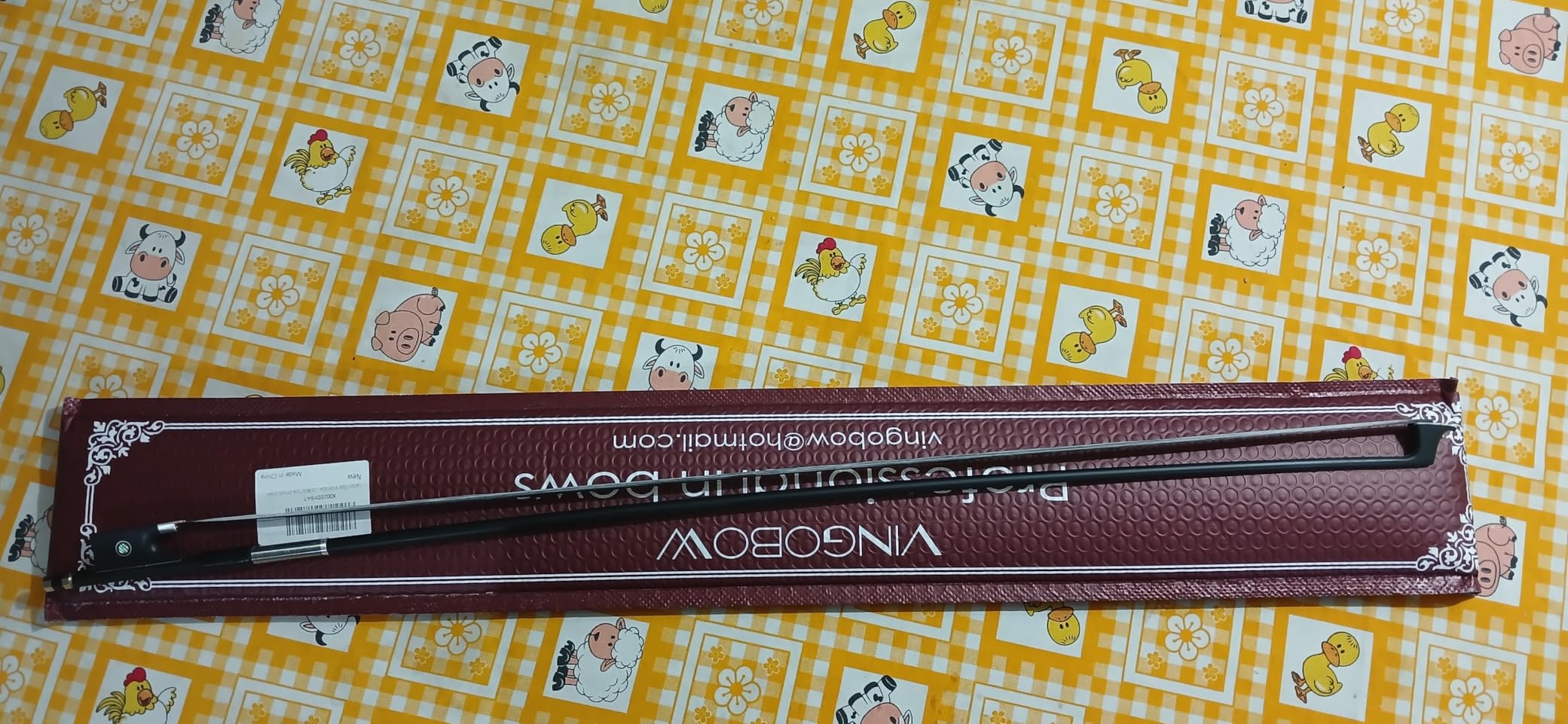 Carbon Fiber Violin Bow 4/4 Size VINGOBOW 100VB - Parisian Eyes Ebony Frog, Unbleached Mongolian Black Horse Hair customer photo 2