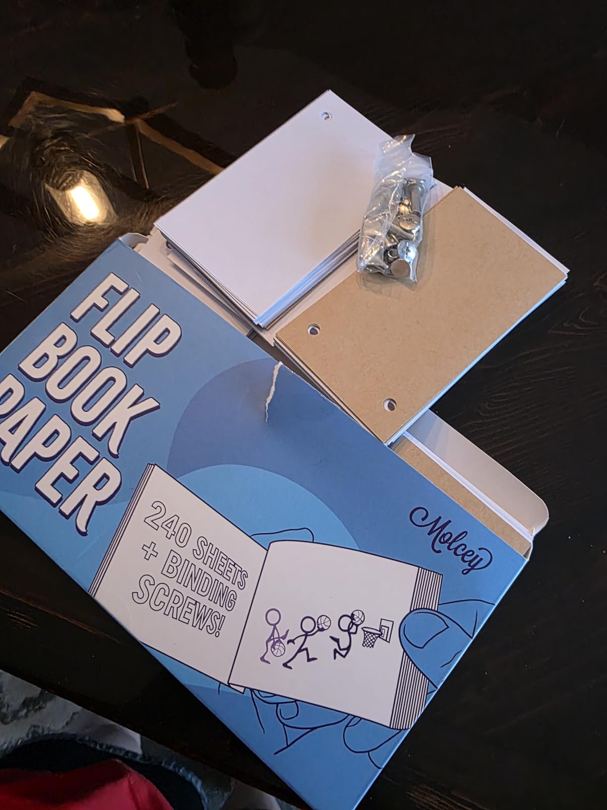 Blank Flip Book Paper with Holes - 240 Sheets (480 Pages) Flipbook Animation Paper : Works with Flip Book Kit Light Pads: for Drawing, Sketching Supplies/Comic Book Kit - Drawing Paper Animation Kit customer photo 1