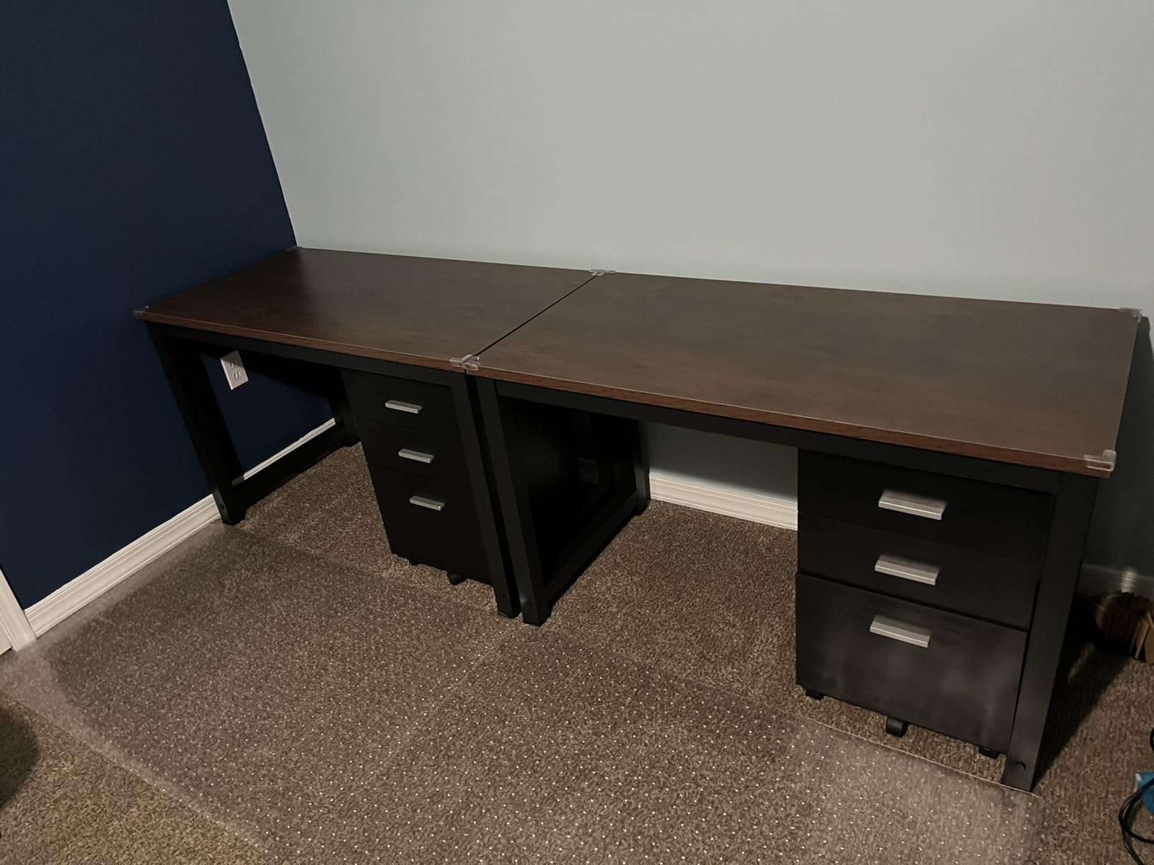 Tribesigns Modern Simple Computer Desk, 47 inch Vintage Office Desk Computer Table, Study Writing Study Desk Workstation for Home Office, Rustic Brown customer photo 2