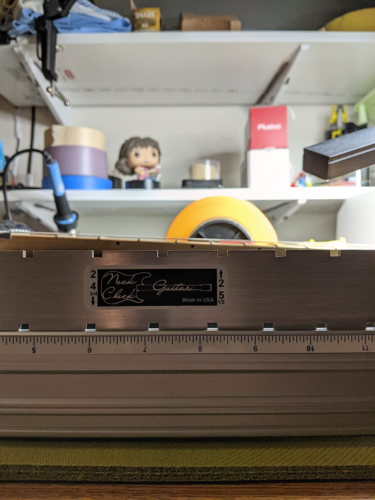 Made in USA- Guitar Neck Straight Edge (Notched) Luthier Tool. Fits Fender/Gibson & Most Electrics customer photo 1