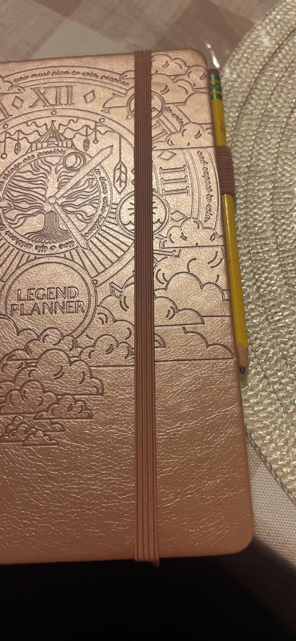 Legend Planner Hourly Schedule Edition - Deluxe Weekly & Daily Organizer with Time Slots. Time Management Appointment Book Journal for Work & Personal Life, Undated, A5 Hardcover - Rose Gold customer photo 2