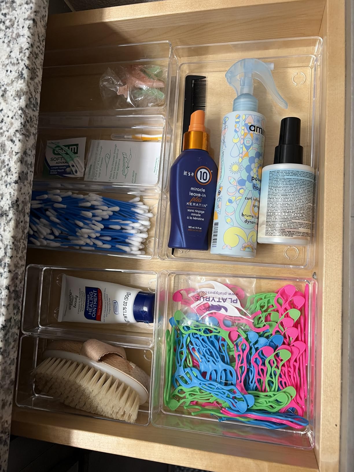 SMARTAKE 13-Piece Drawer Organizer with Non-Slip Silicone Pads, 5-Size Desk Drawer Organizer Trays Storage Tray for Makeup, Jewelries, Utensils in Bedroom Dresser, Office and Kitchen (Clear) customer photo 1