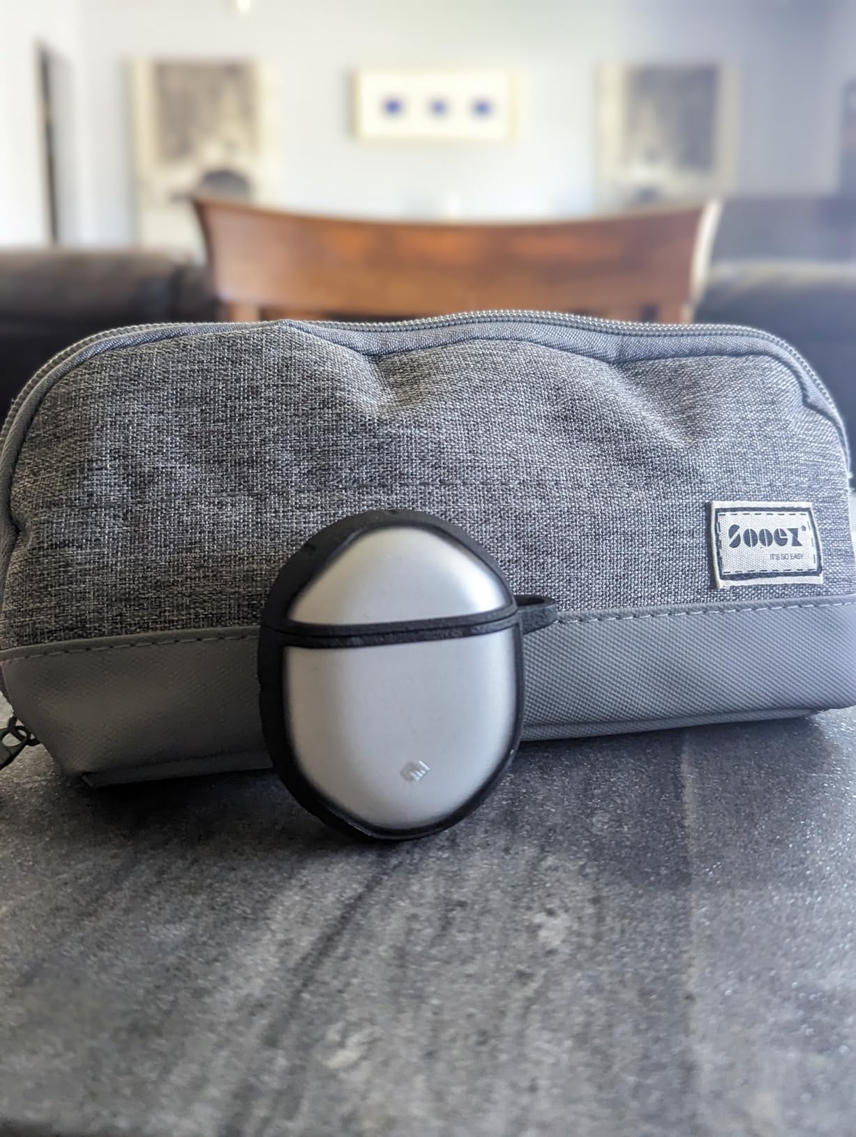 Sooez Wide-Opening Pencil Pen Case, Lightweight & Spacious Pencil Bag Pouch Box Organizer, Aesthetic Supply with Triangular Design for Adults, Grey customer photo 1
