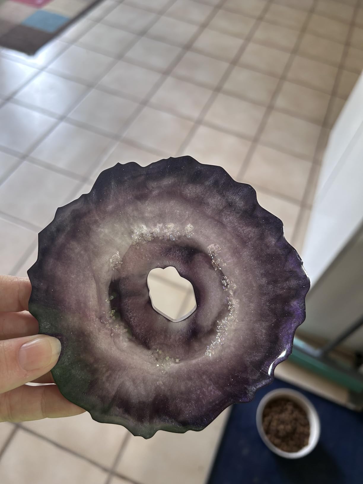 RESINWORLD 6 Pack Geode Coaster Molds for Resin, Irregular Resin Coaster Silicone Mold, Coaster Epoxy Resin Molds for Making Agate Coasters Set customer photo 1
