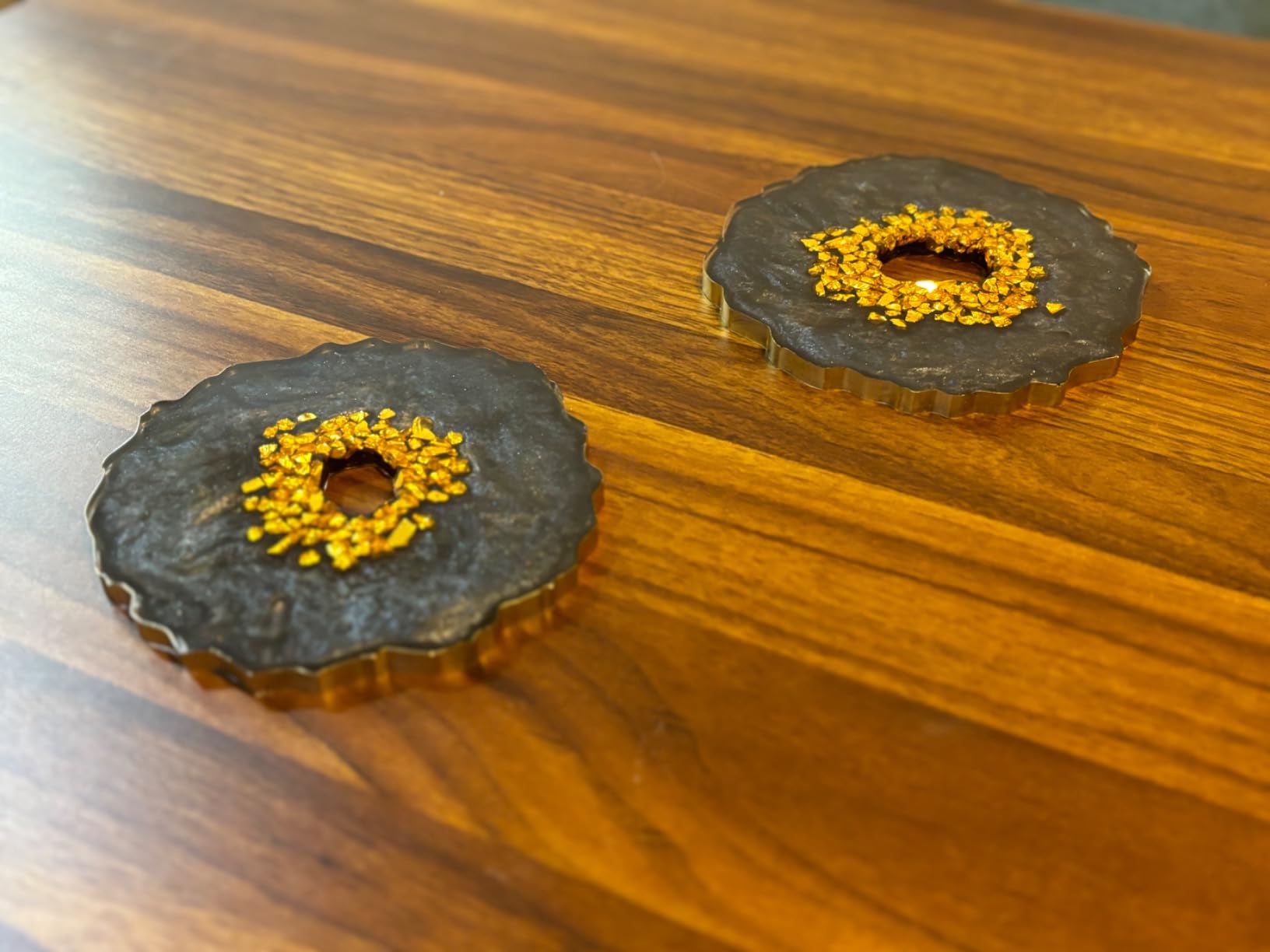 RESINWORLD 6 Pack Geode Coaster Molds for Resin, Irregular Resin Coaster Silicone Mold, Coaster Epoxy Resin Molds for Making Agate Coasters Set customer photo 2