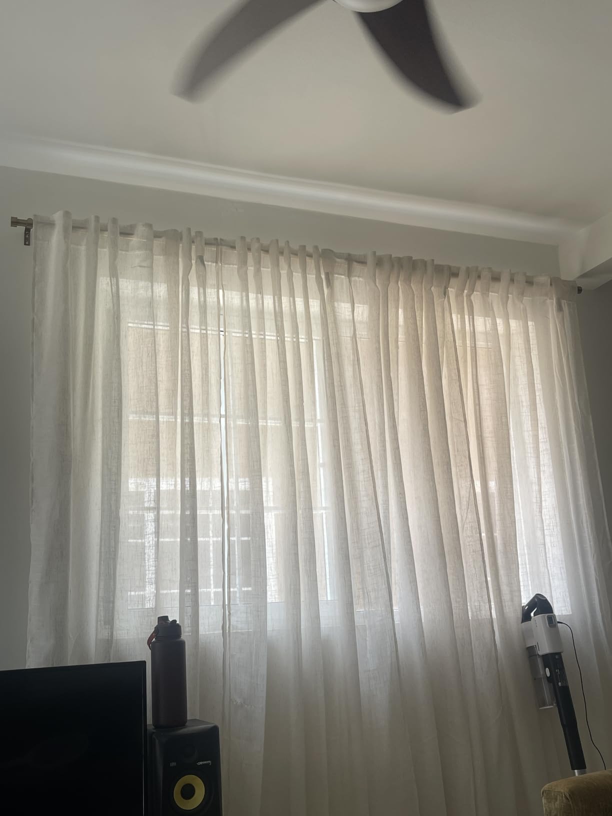 Ivilon Window Curtain Rod End Cap - 1 inch Pole. 120 to 240 Inch. Warm Gold customer photo 1