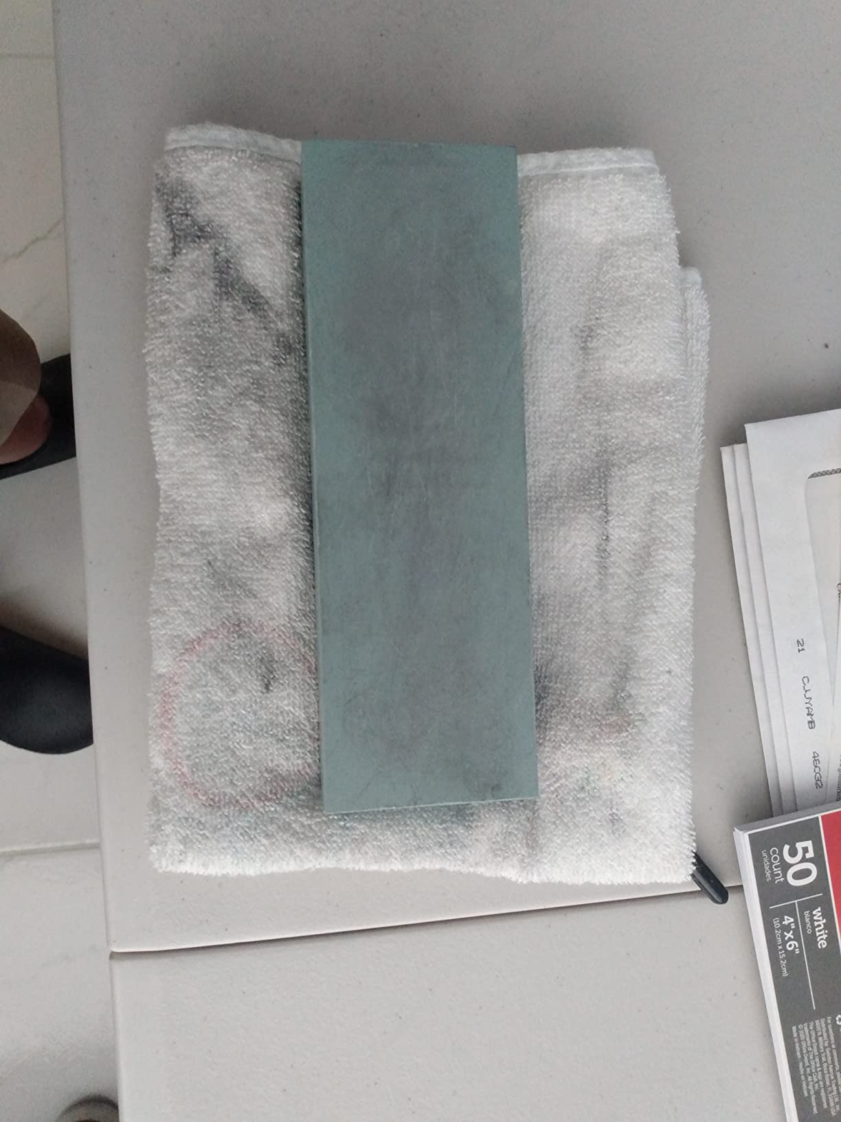 Actual Grit Premium Material Sharpening Stone 2 Side 400/1000 Whetstone Set Kitchen Knife Sharpener Stone Wet Stones with Non-slip Rubber Base customer photo 2