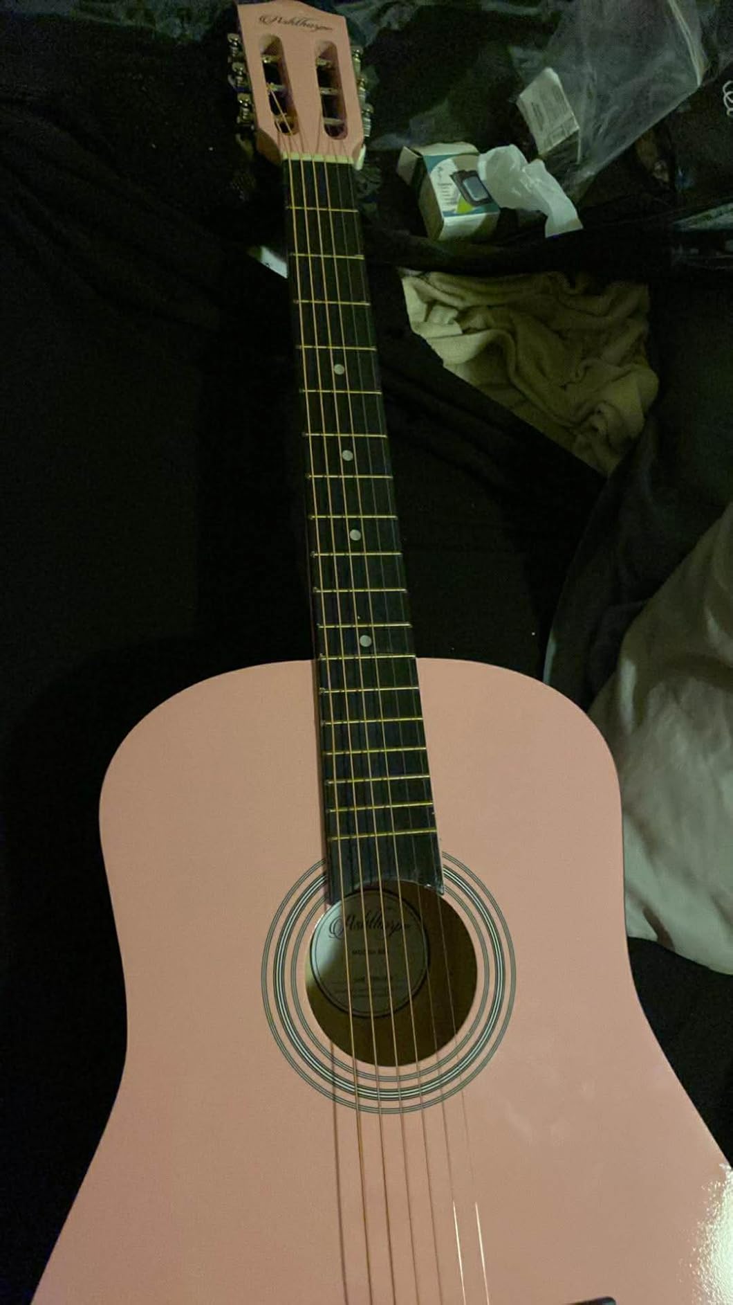Ashthorpe 38-inch Beginner Acoustic Guitar (Black), Starter Kit with Gig Bag, Extra Strings, Strap, Picks, and Lessons customer photo 2