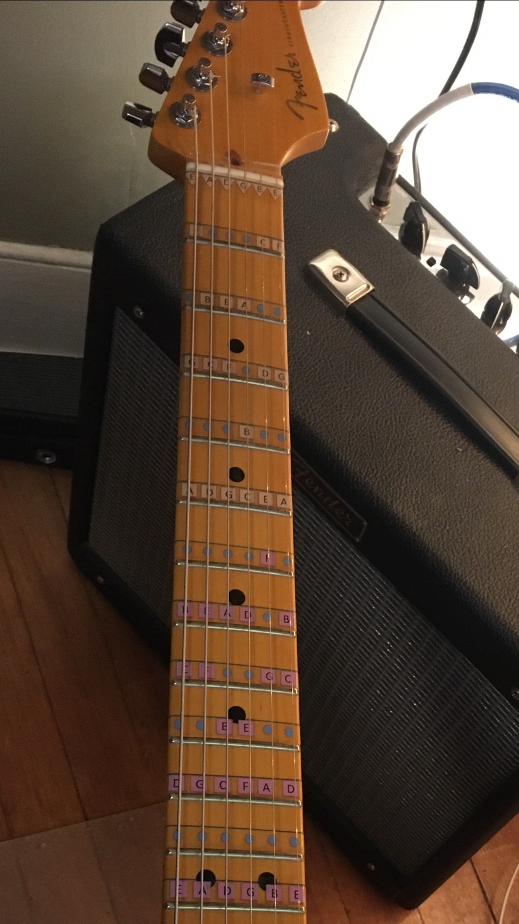 Fantastic Finger Guide for Acoustic & Electric Guitars | Fretboard Stickers | Learn to Play Guitar | Frets 1-24 customer photo 2
