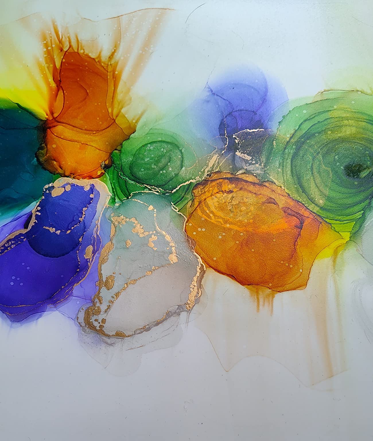 Alcohol Ink Paper - Non-Absorbent, Heavy Weight & Tear Resistant - Easily Wipes Off for Reusable Art Paper - Flexible Bright White EVO 9x12 Inch (10 Sheets) customer photo 1