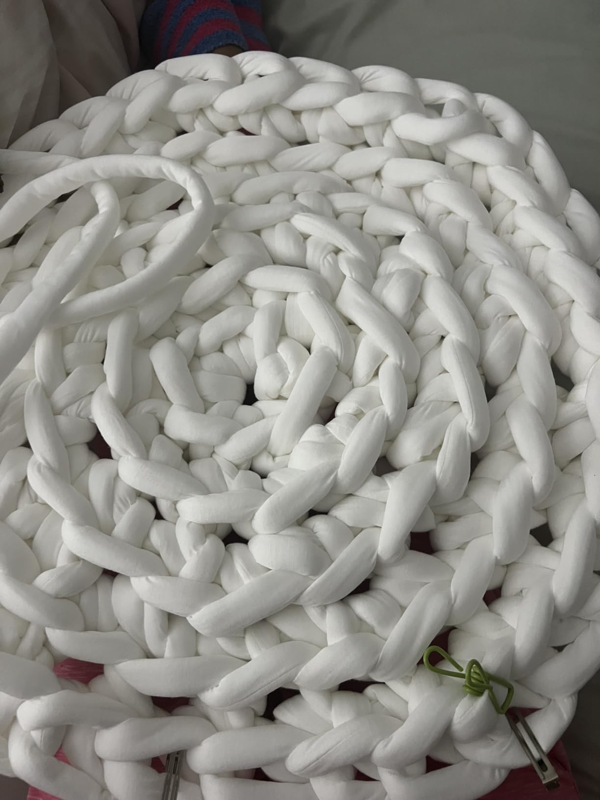 Super Chunky Yarn Cotton Yarn Arm Knitting Vegan Yarn Giant Bulky Yarn Supre Large for DIY Handmade Blankets 250g customer photo 1