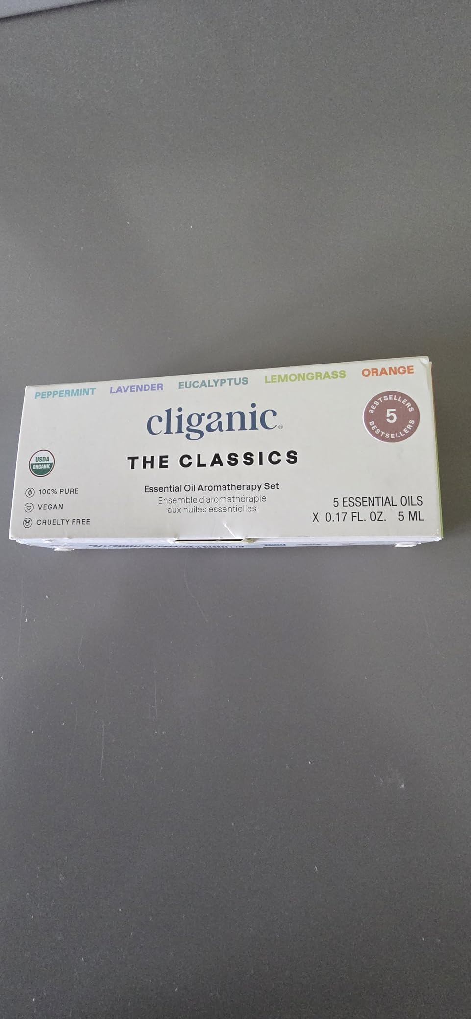 Cliganic Organic Essential Oils Set (Top 5 - The Classics) - 100% Pure Natural - Aromatherapy, Candle Making - Peppermint, Lavender, Eucalyptus, Lemongrass & Orange customer photo 2