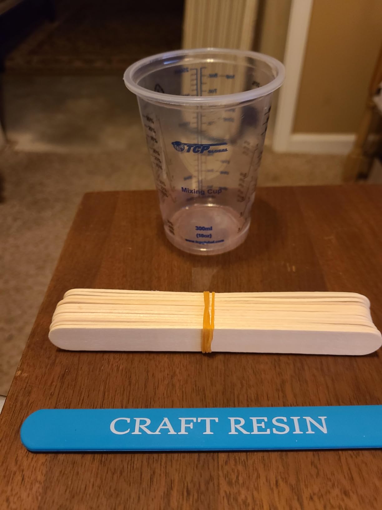 TCP Global 10 oz. (300ml) Graduated Plastic Mixing Cups - Box of 100 with 50 Mixing Sticks - Disposable Plastic Measuring Cups for Liquids, Paints, Resin, Epoxy, Art, Kitchen customer photo 1