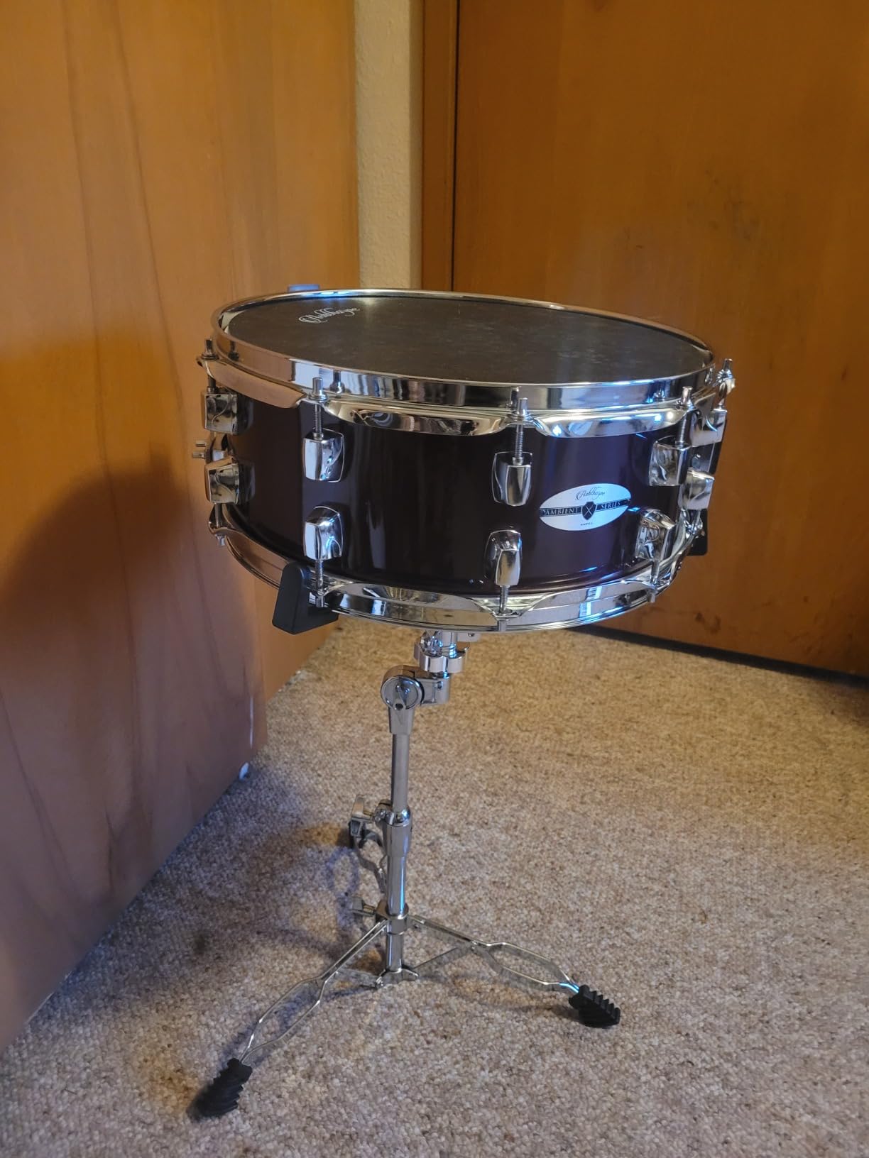 Ashthorpe Snare Drum Set with Remo Head (Black) - Student Beginner Kit with Stand, Padded Gig Bag, Practice Pad, Neck Strap, and Sticks customer photo 1