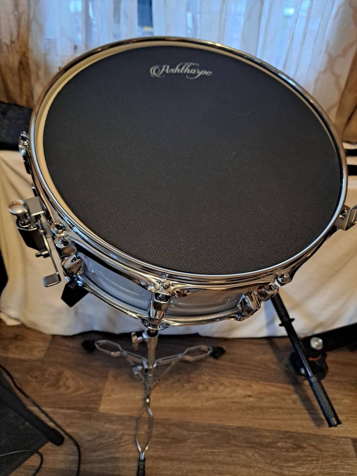 Ashthorpe Snare Drum Set with Remo Head (Black) - Student Beginner Kit with Stand, Padded Gig Bag, Practice Pad, Neck Strap, and Sticks customer photo 2