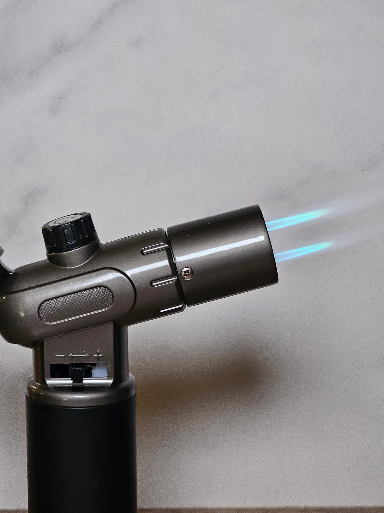 RONXS Torch Lighter, Refillable Kitchen Butane Torch, Cooking Torch with Safety Lock and Adjustable Single/Dual Flame for Creme Brulee, BBQ, Baking, Crafts and Soldering (Butane Gas Not Included) customer photo 2