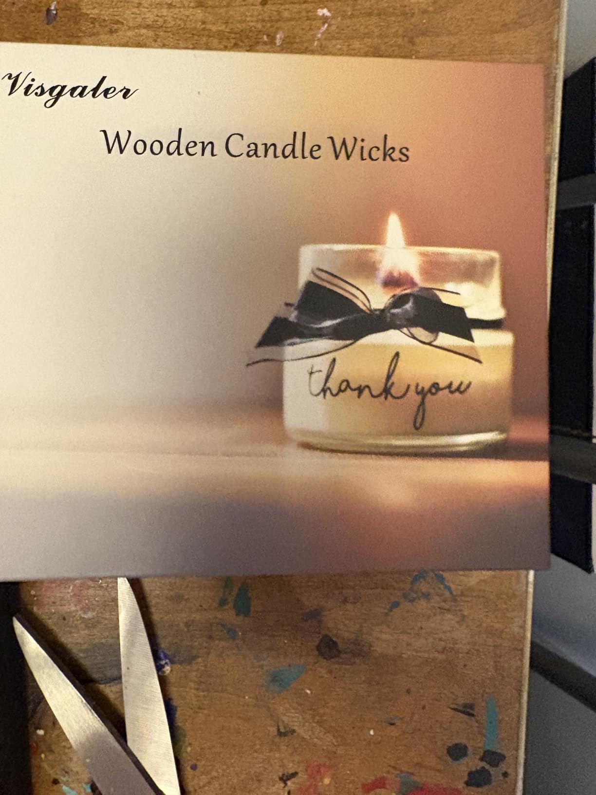200 Pcs Thickened Wood Candle Wicks for Candle Making, 5.1 X 0.51X 0.06 Inch Upgrade Wood Wicks, Wooden Wicks Box Includes Iron Stander, Glue Dot, and Warning Labels (50 Sets) customer photo 1