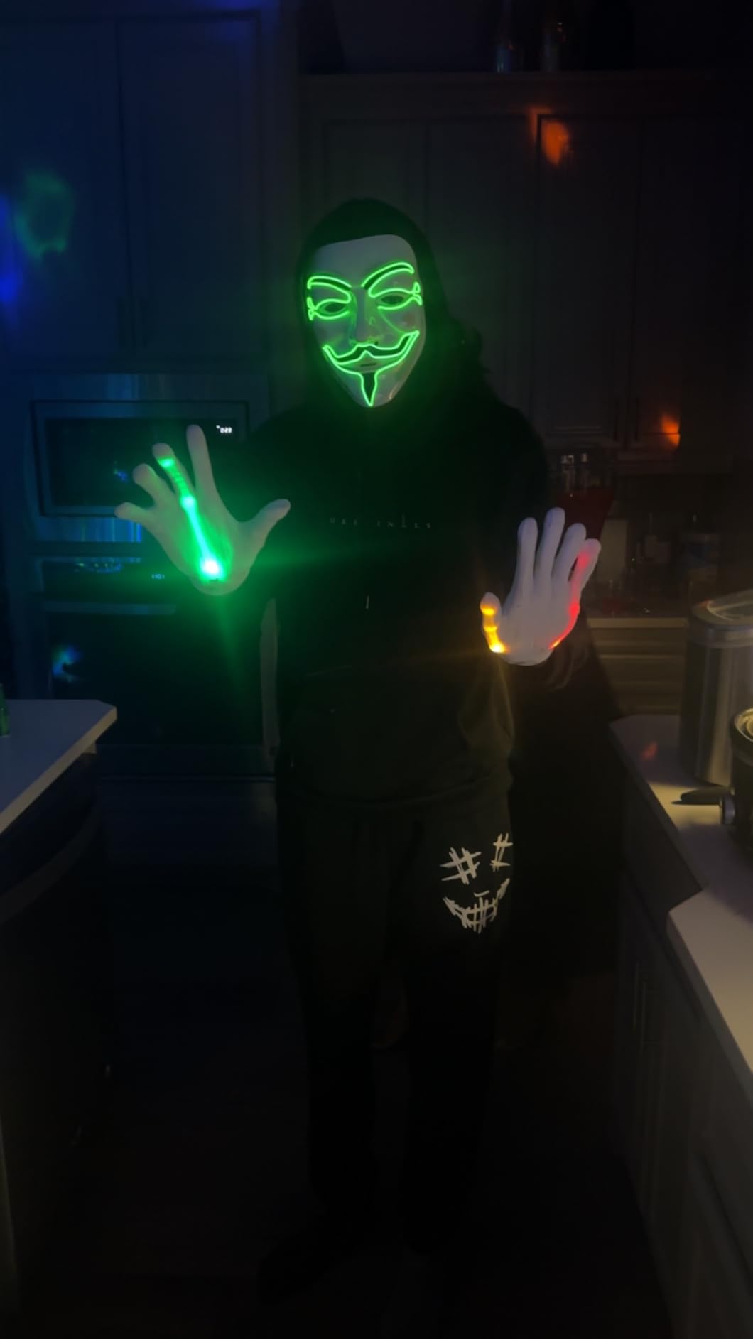 3 Packs Halloween LED Light Up Mask - 3 Light Modes Glowing Mask, Eye-Catching Cosplay Prop for Adults, Comfortable Durable for Halloween Party customer photo 1