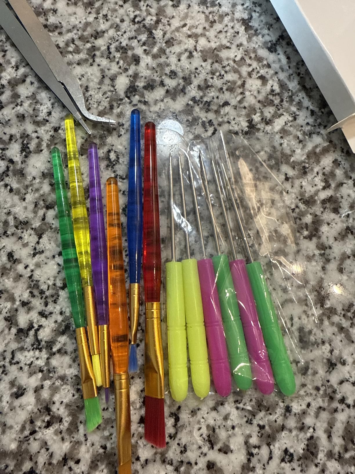 Patelai 14 Pcs Cookie Decorating Tool Set Easter Fondant Cake Decorating Brushes Scribe Cookie Tool Sugar Stir Needle Baking Elbow and Straight Tweezers customer photo 1