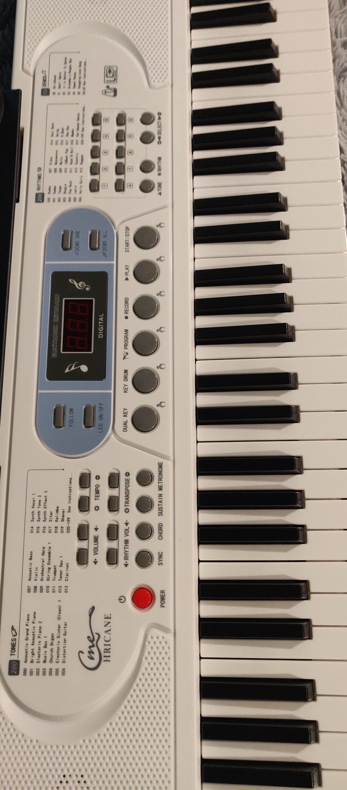 Keyboard Piano Lighted Keys for Beginner Adults Teens Kids, 61 Key Electronic Music Keyboard with Teaching Modes Powered by USB or Battery with LCD Display Microphone Headphone Jack customer photo 2