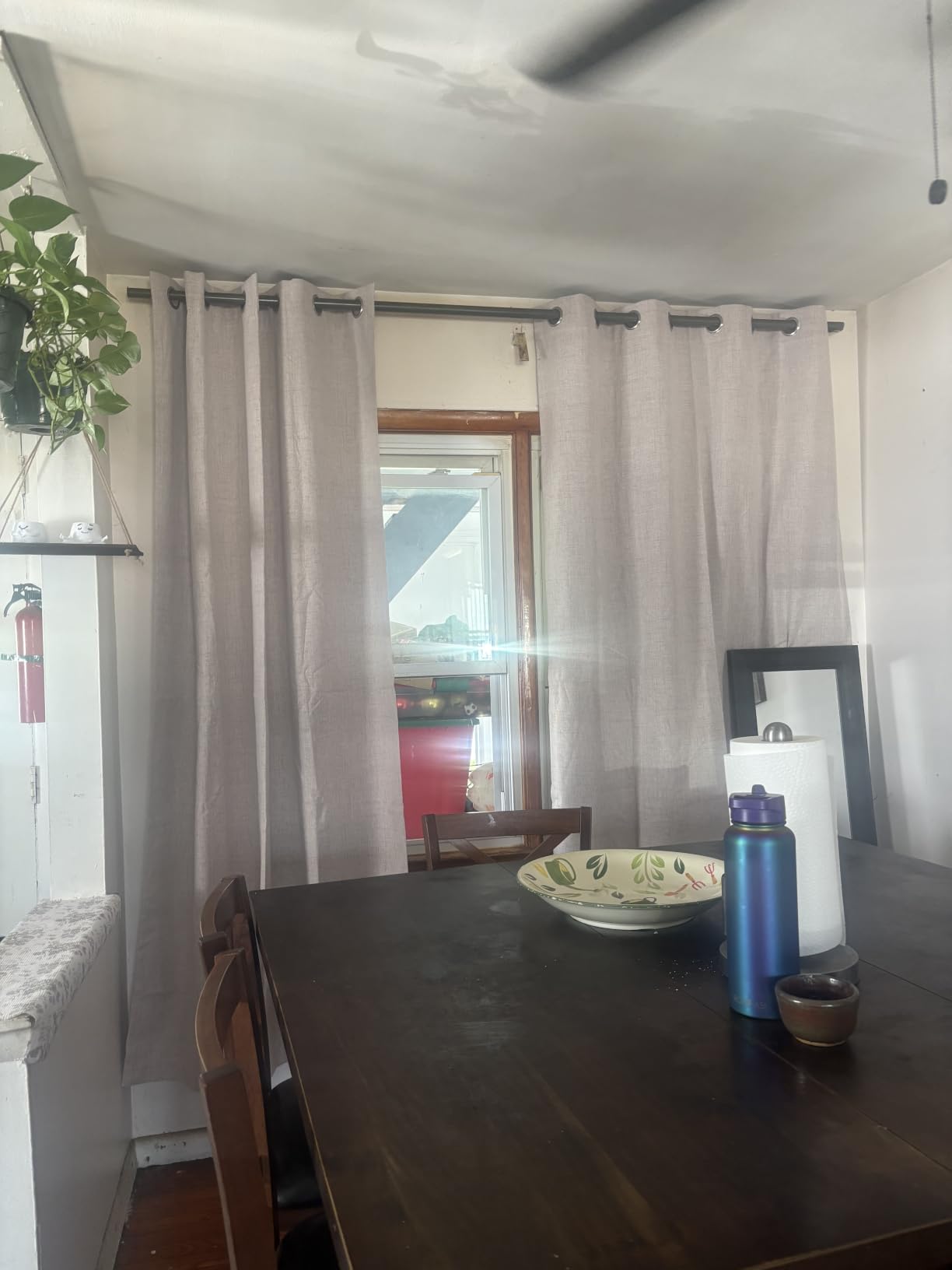 MIULEE 100% Blackout Linen Textured Curtains for Bedroom Solid Thermal Insulated Natural Beige Grommet Room Darkening Curtains & Drapes Luxury Decor for Living Room 52 x 84 Inch (2 Panels) customer photo 1