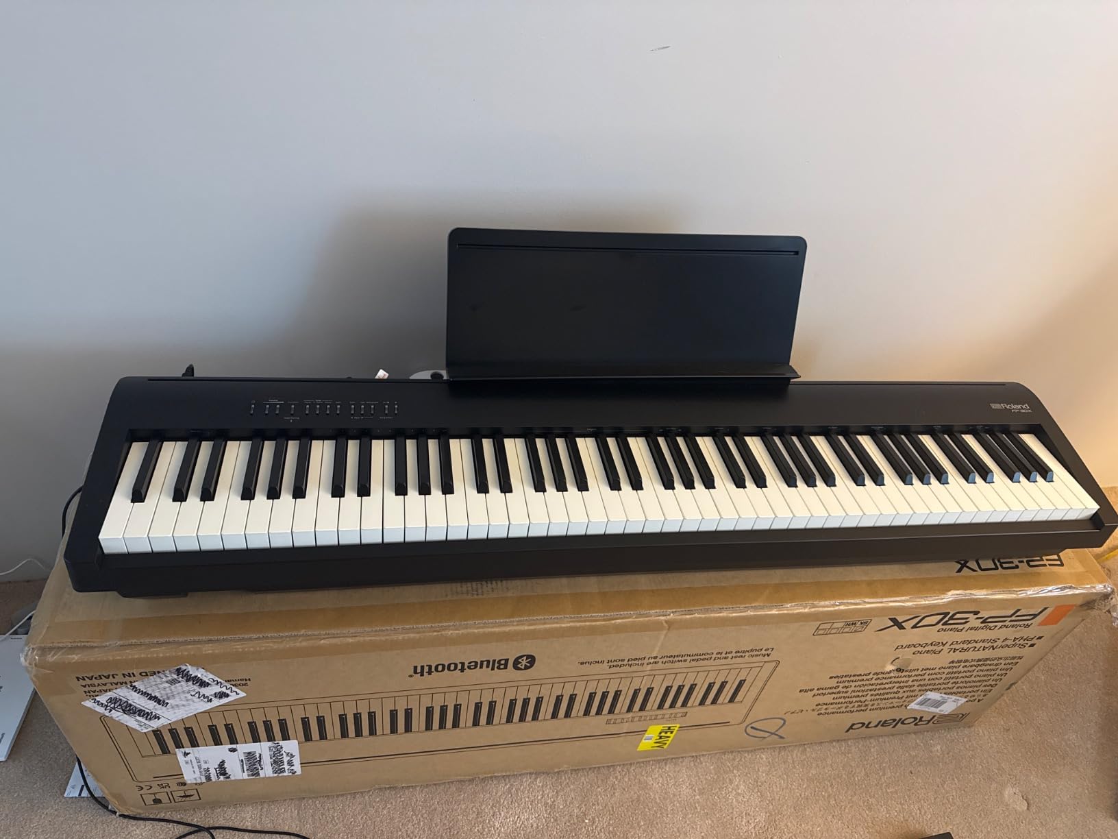 Roland FP-30X 88-Note Digital Piano | Rich Tone & Authentic Ivory-Feel | Built-In Amplifier & Stereo Speakers | Bluetooth & MIDI | Black customer photo 1
