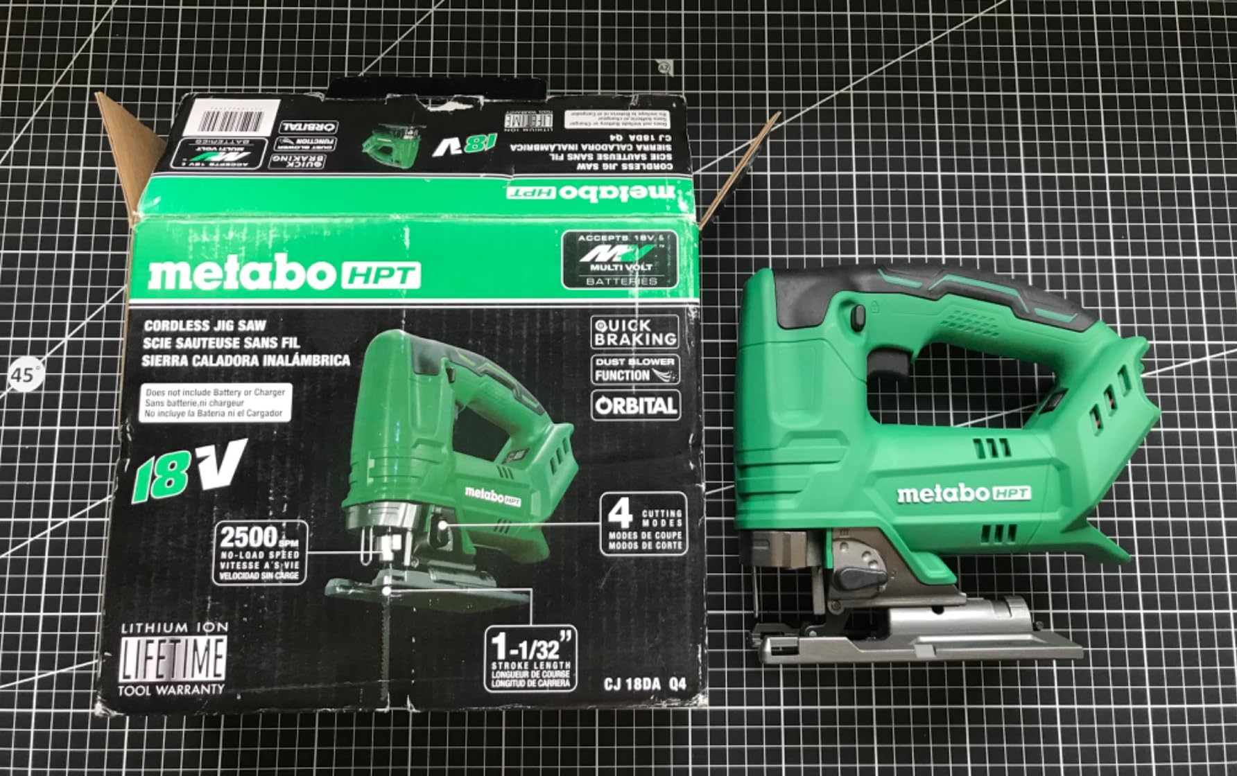 Metabo HPT 18V Cordless Jig Saw, Lightweight Design at 4.2 lbs, 2,500 Strokes Per Minute, 4 Cutting Modes, Tool-Less Blade Change, LED Light, Dust Blower, Tool Body Only, C3607DBQ4 customer photo 1