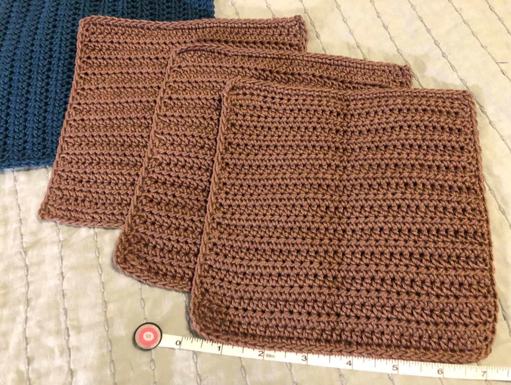 Lion Brand 24/7 Cotton Yarn, Yarn for Knitting, Crocheting, and Crafts, Coffee Beans, 3 Pack | Light Worsted 100% Mercerized Cotton Yarn for Crochet, Knitting, Craft, 185 Yards of Natural Fiber for Tees, Bags, Dishcloths customer photo 2