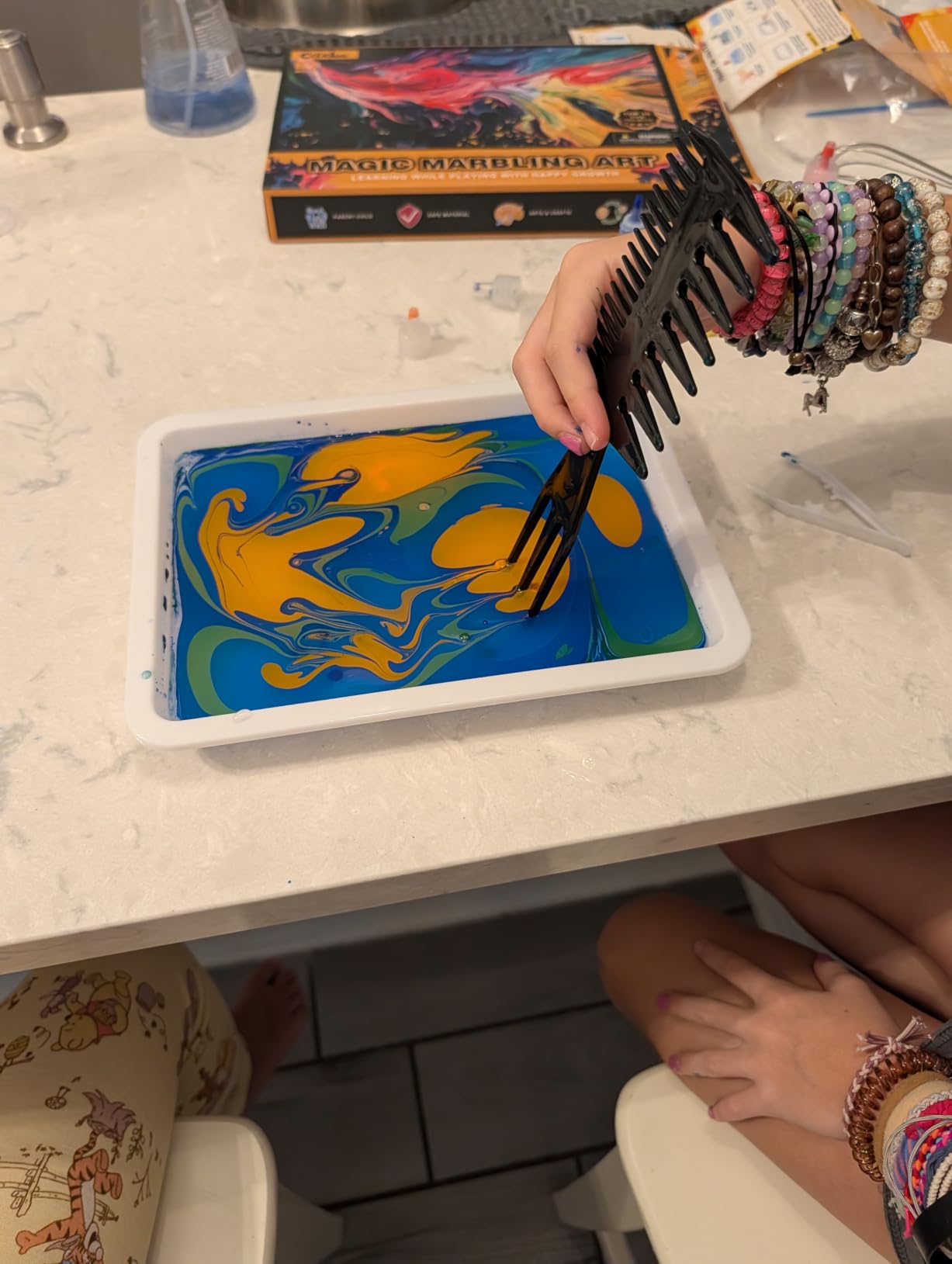 Water Marbling Paint for Kids - Arts and Crafts for Girls & Boys Crafts Kits Ideal Gifts for Kids Age 6-8 8-12 customer photo 2