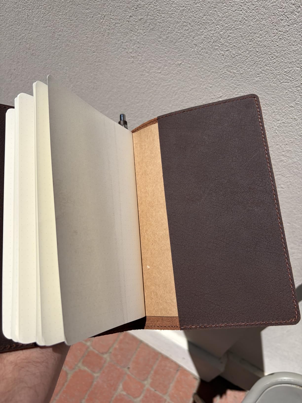 Fan&Ran Genuine Leather Journal Cover for Field Notes Notebooks, Moleskine Cahier Journal Pocket 3.5 x 5.5 Inches, Bourbon Brown customer photo 1