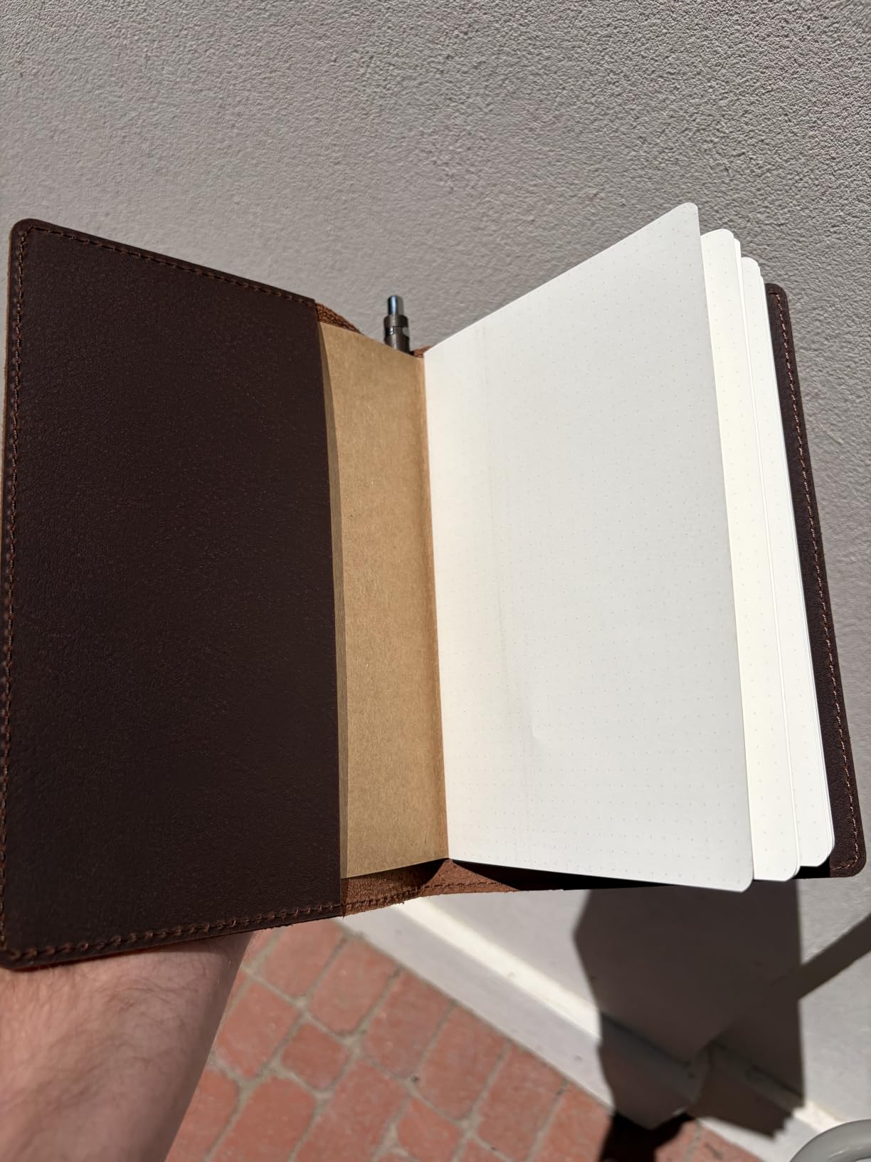 Fan&Ran Genuine Leather Journal Cover for Field Notes Notebooks, Moleskine Cahier Journal Pocket 3.5 x 5.5 Inches, Bourbon Brown customer photo 2