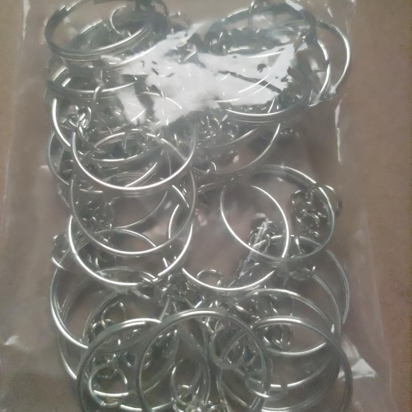 120 pcs Acrylic Keychain Blank Silver Kit | Silver Tassels, Rings & Jump Rings for Craft, DIY Jewelry Making customer photo 2