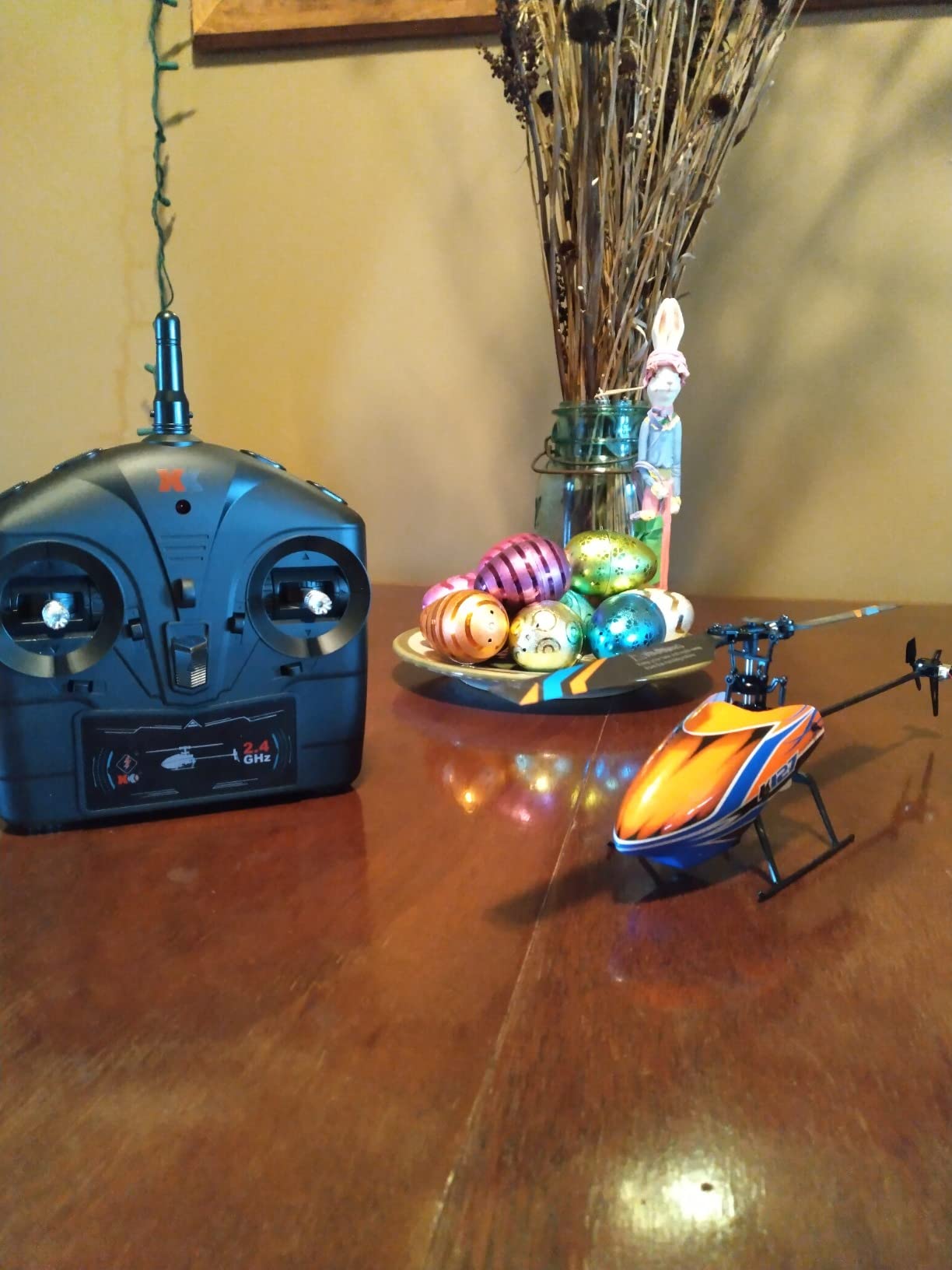GoolRC RC Helicopter, WLtoys XK K127 Remote Control Helicopter, 4 Channel RC Aircraft with 6-Axis Gyro, Altitude Hold, One Key Take Off/Landing, Easy to Fly for Beginners, Include 3 Batteries customer photo 1