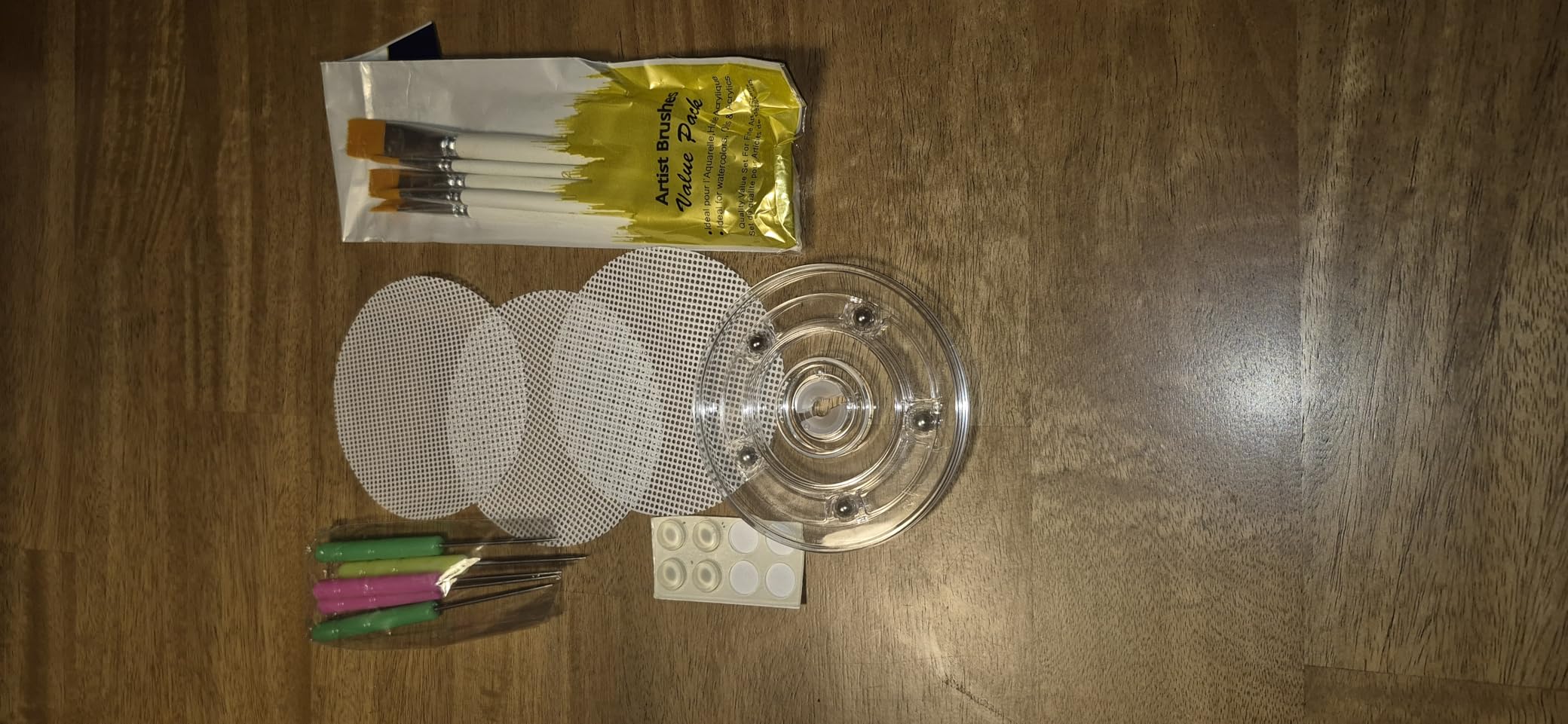 Cookie Decorating Kit Supplies Including 2 Acrylic Cookie Turntable 6 Cookie Scribe Needle 4 Silicone Mesh Mats 6 Cookie Decoration Brushes 8 Rubber Feet Bumpers customer photo 1