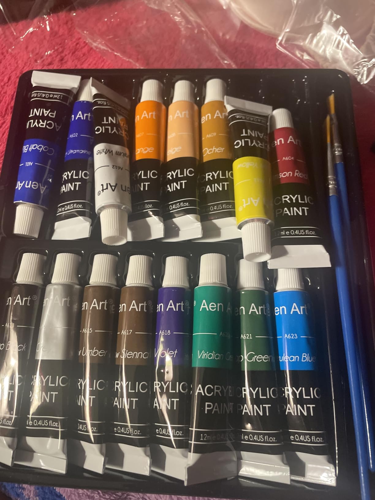Aen Art Acrylic Paint Set for Pumpkin Painting, 16 Colors Painting Supplies for Canvas Wood Fabric Ceramic Crafts, Non Toxic & Rich Pigments for Beginners customer photo 1