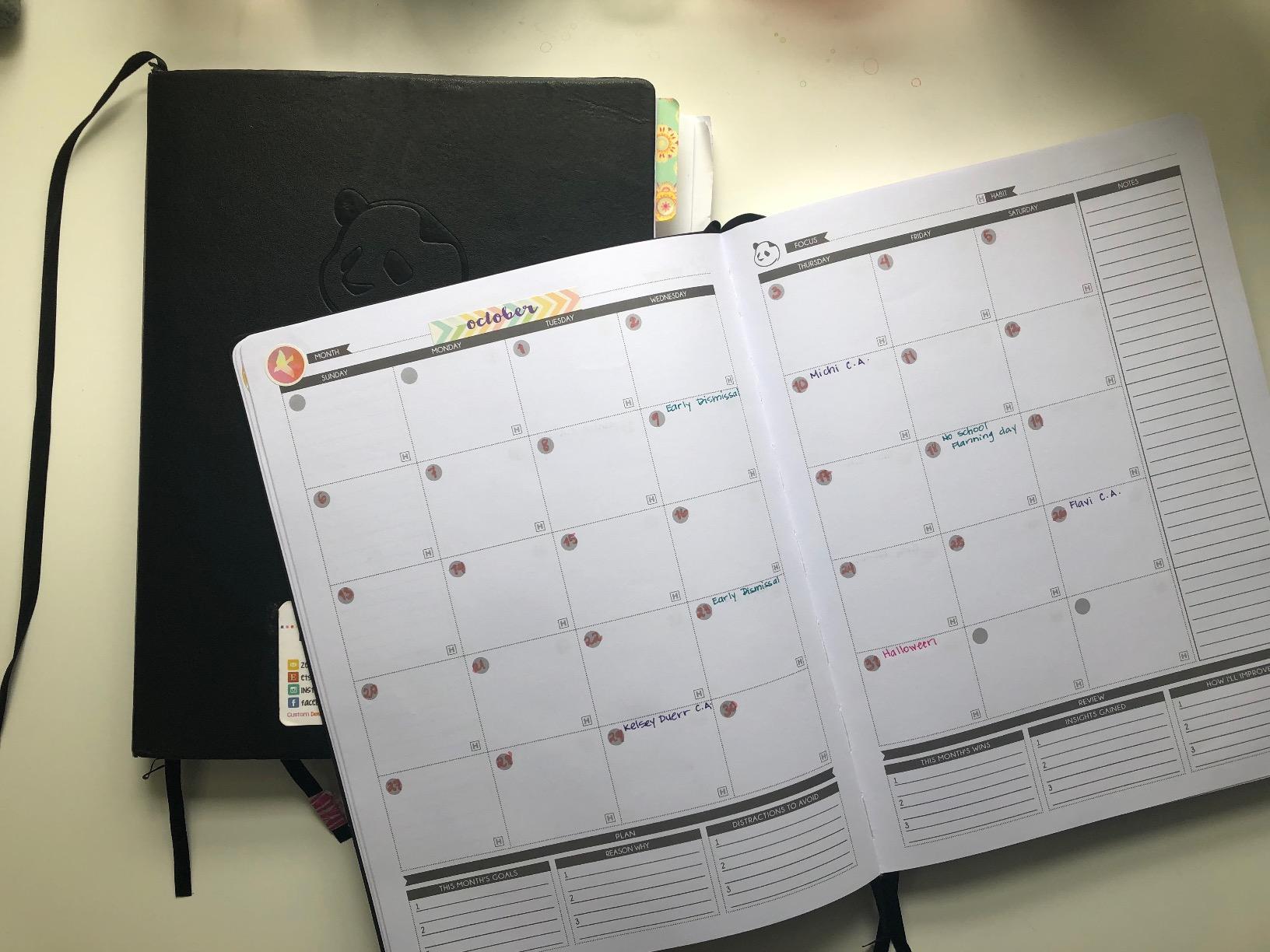 Panda Planner Undated Weekly Planner - To Do List, Habit Tracker, Turquoise | Daily, weekly, and monthly overview sections to help you organize your tasks effectively customer photo 2