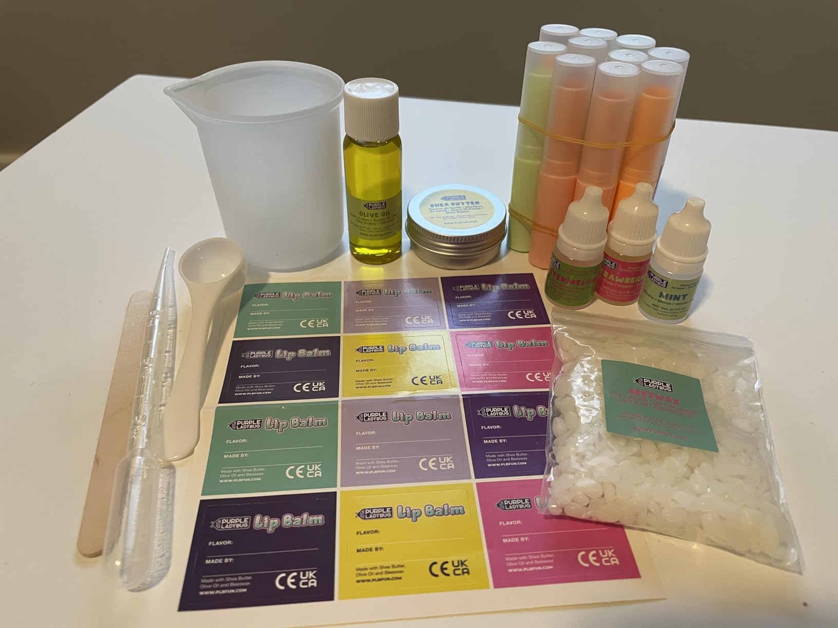 PURPLE LADYBUG DIY Lip Balm Making Kit - Make Your Own 10 Experiment Lip Balm with 3 Flavors - Natural Ingredients - Science Kits for Kids Age 8-12 customer photo 2