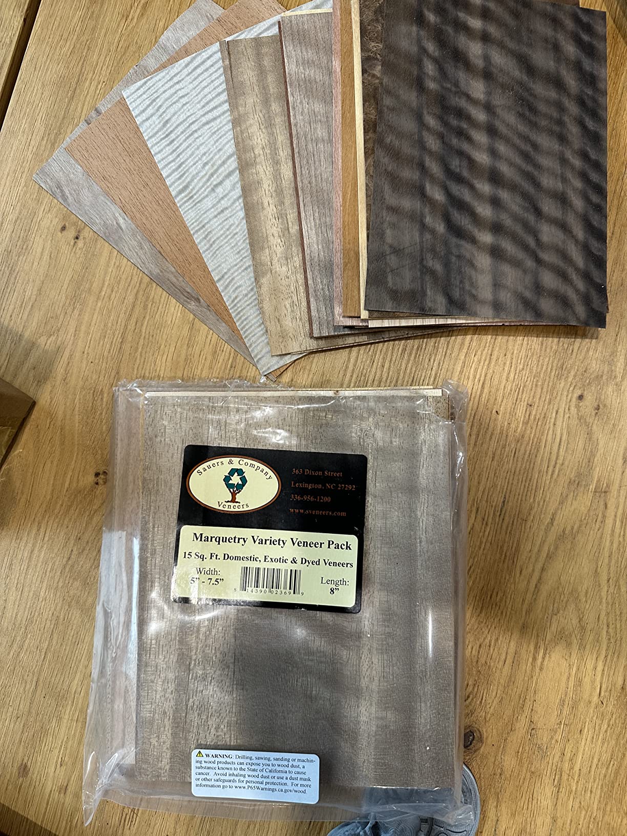 Peachtree Woodworking Supply Veneer Variety Pack for Marquetry and Inlay customer photo 1