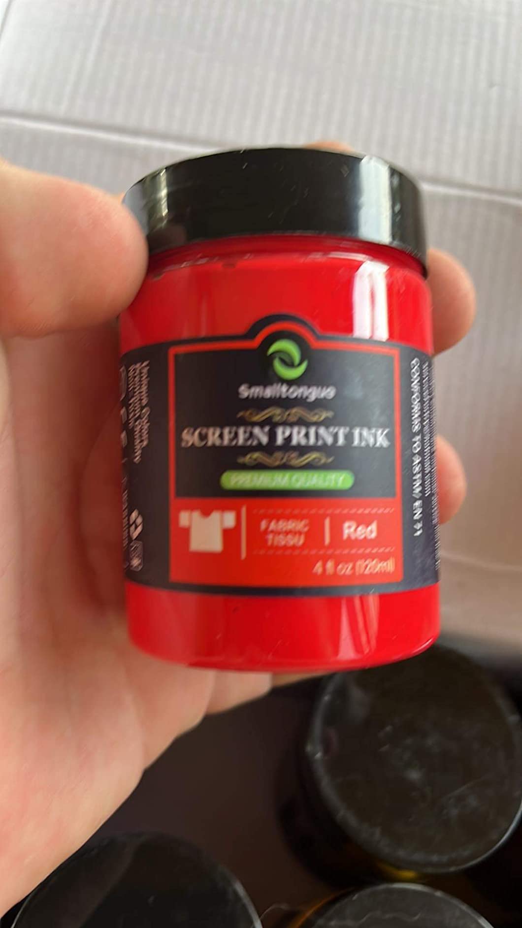 Screen Printing Ink, 8 Colors(4 oz), Chalk Paste Paint for Silk Screen | For Fabric, Shirts, DIY| 8 Colors x 4 fl oz(120ml)| Brilliant Colors| Safety Material| Professional Quality| Odorless customer photo 2