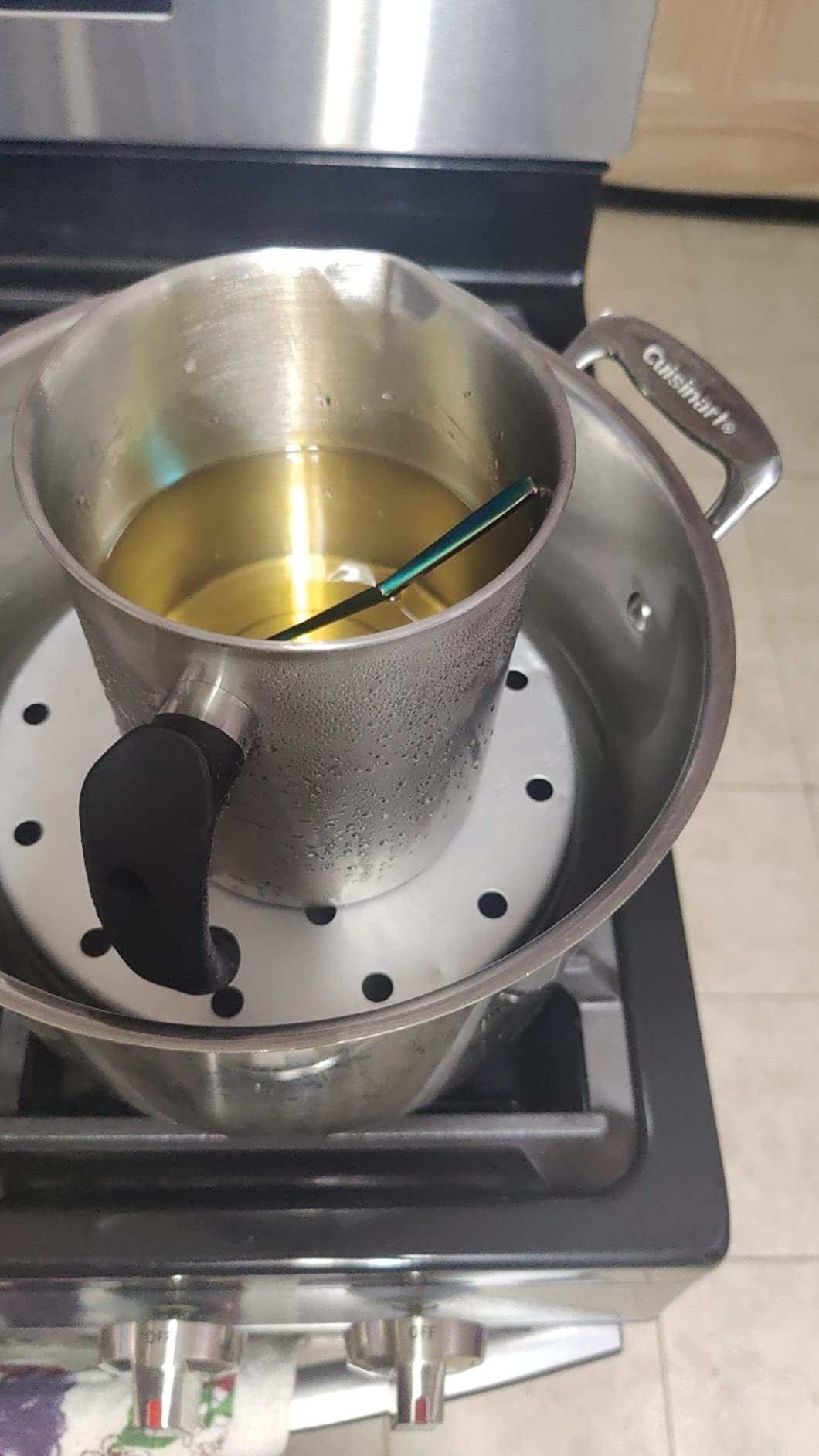 ABK Candle Making Pouring Pot, 60oz 304 Stainless Candle Wax Melting Pot customer photo 2