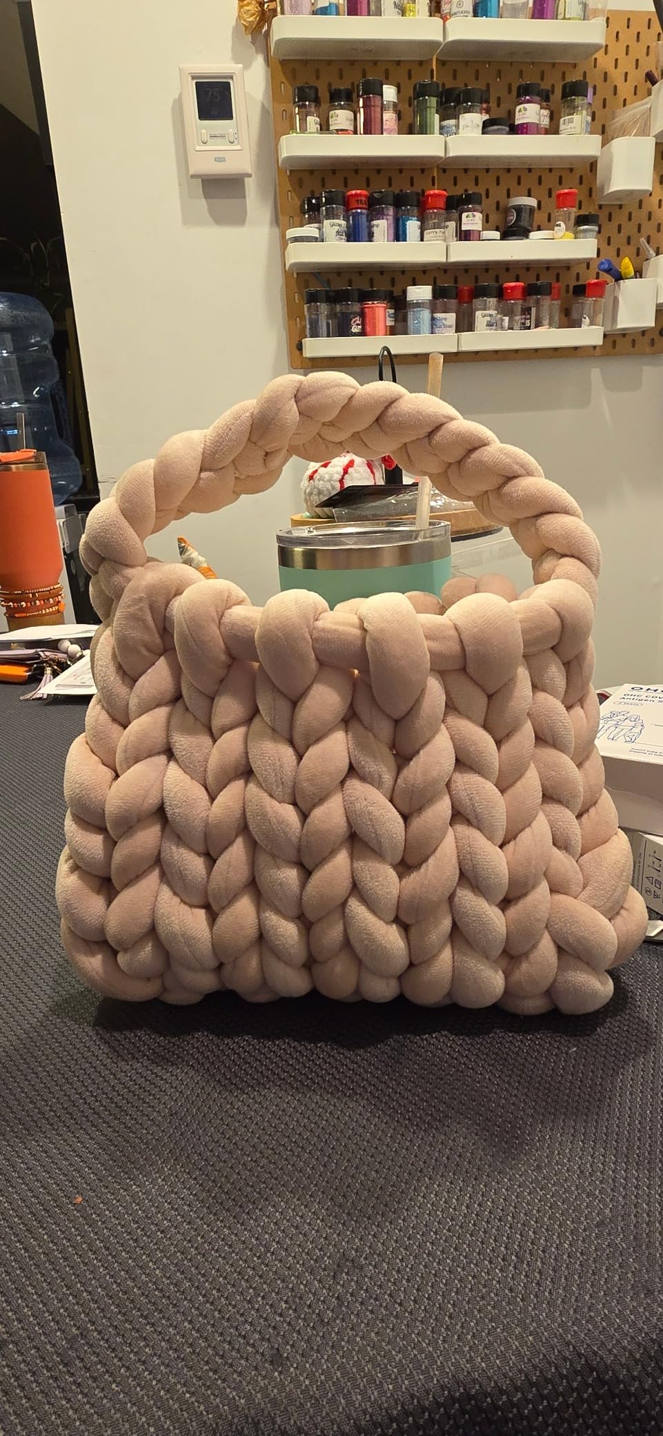 Casaphoria Chunky Yarn for Hand & Arm Knitting, Super Soft Giant Yarn Blanket for Pets & Pillows (Beige, 3Lbs) customer photo 1