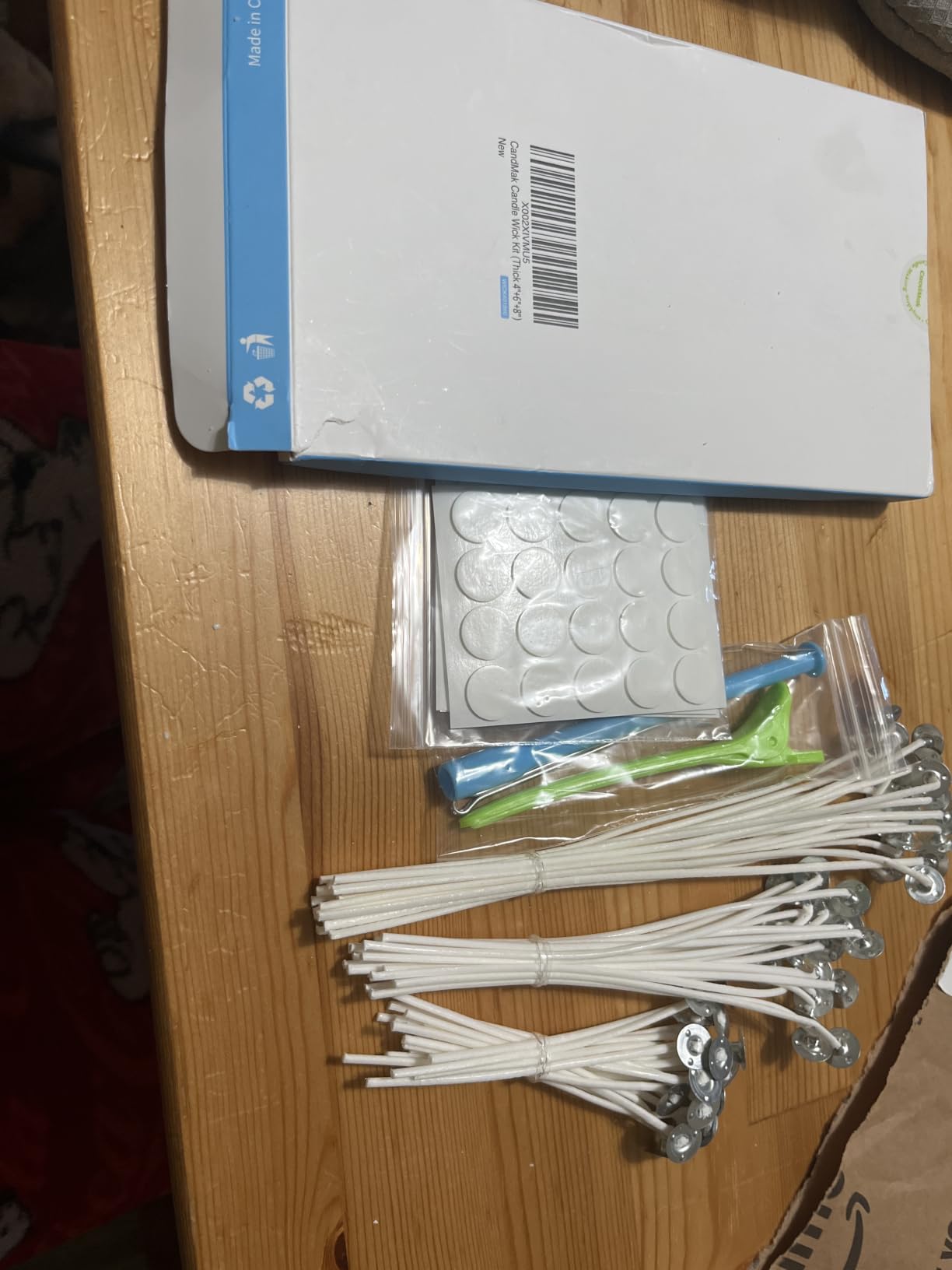 CandMak Candle Wick Kit - 60 Cotton Wicks with Tools for Making Thick, 6 inch Candles customer photo 2