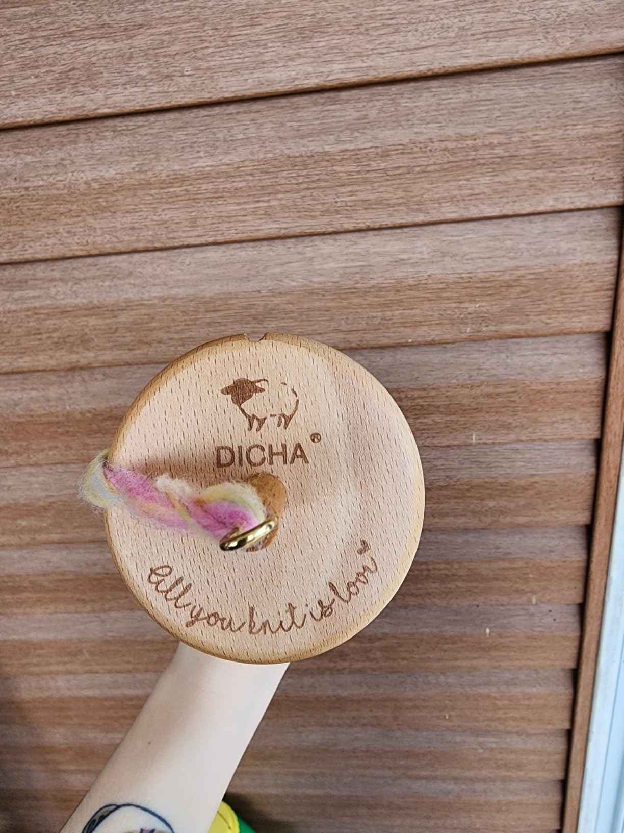 DICHA 3 Inch Drop Spindle Kit- High Low Whorl Wooden Spindles with 5.6 Oz Merino Wool/Top and Instructions-Weaving Spinning Wheels for Beginners-All in A Gift Box-Perfect Spinner Gifts(MC) customer photo 2