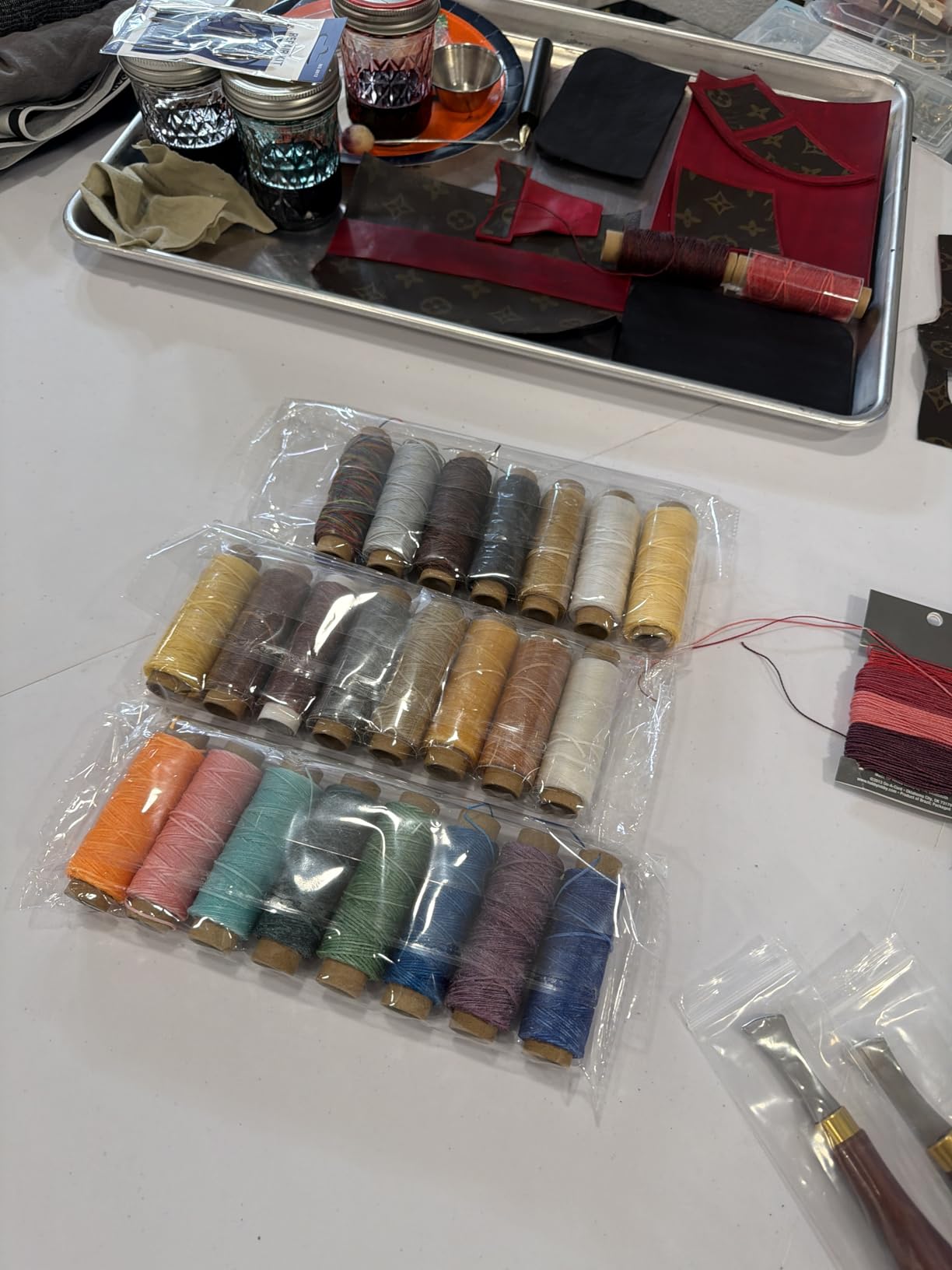 BUTUZE 330 Yards Leather Sewing Waxed Thread - 55Yards Per Spool | for Leather Craft DIY, Bookbinding, Shoe Repairing, Leather Sewing customer photo 1