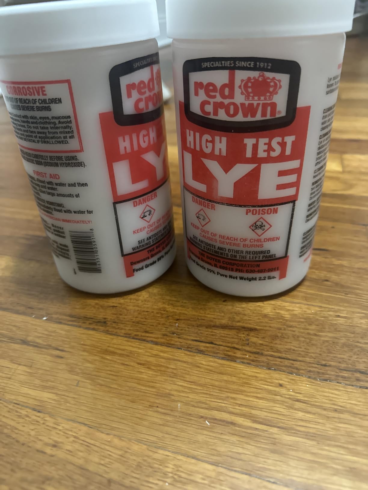 The Boyer Lye for Soap Making, Sodium Hydroxide Pure High Test Lye Food Grade, Caustic Soda, Drain Cleaner and Clog Remover, 2 Pack 2.2 lbs customer photo 1