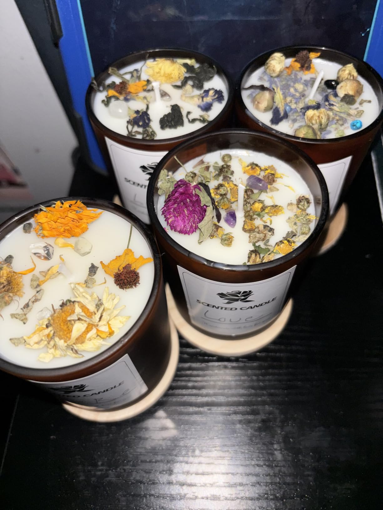 21 Pack Dried Flowers for Candle Making, 100% Natural Dried Herbs Kit for Soap Making, Bath, Resin Jewelry Making, Bulk Dried Flowers Include Lavender, Rose Petals, Rosebuds, Leaves, Lemon customer photo 1