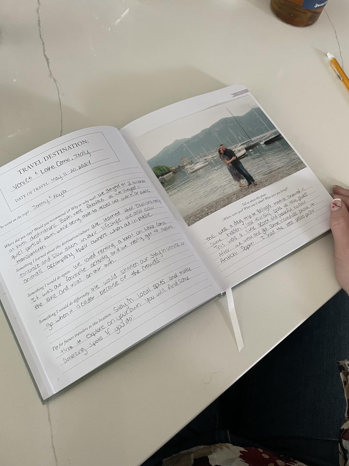 DUNCAN & STONE PAPER CO. Travel Journals - Elegant Journaling Notebook To Record All Your Travel Adventures Up To 15 Trips (Sage Green, 110 Page) customer photo 1