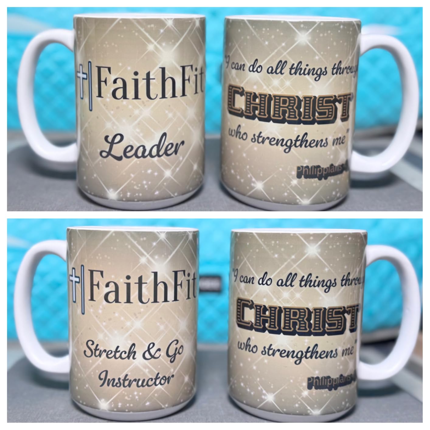 PYD Life 8 Pack Sublimation Mugs Blanks 15 OZ White Ceramic Photo Cups | Coffee Mugs with Printable Handle, for Mug Tumbler Heat Press Sublimation Oven Printing customer photo 2