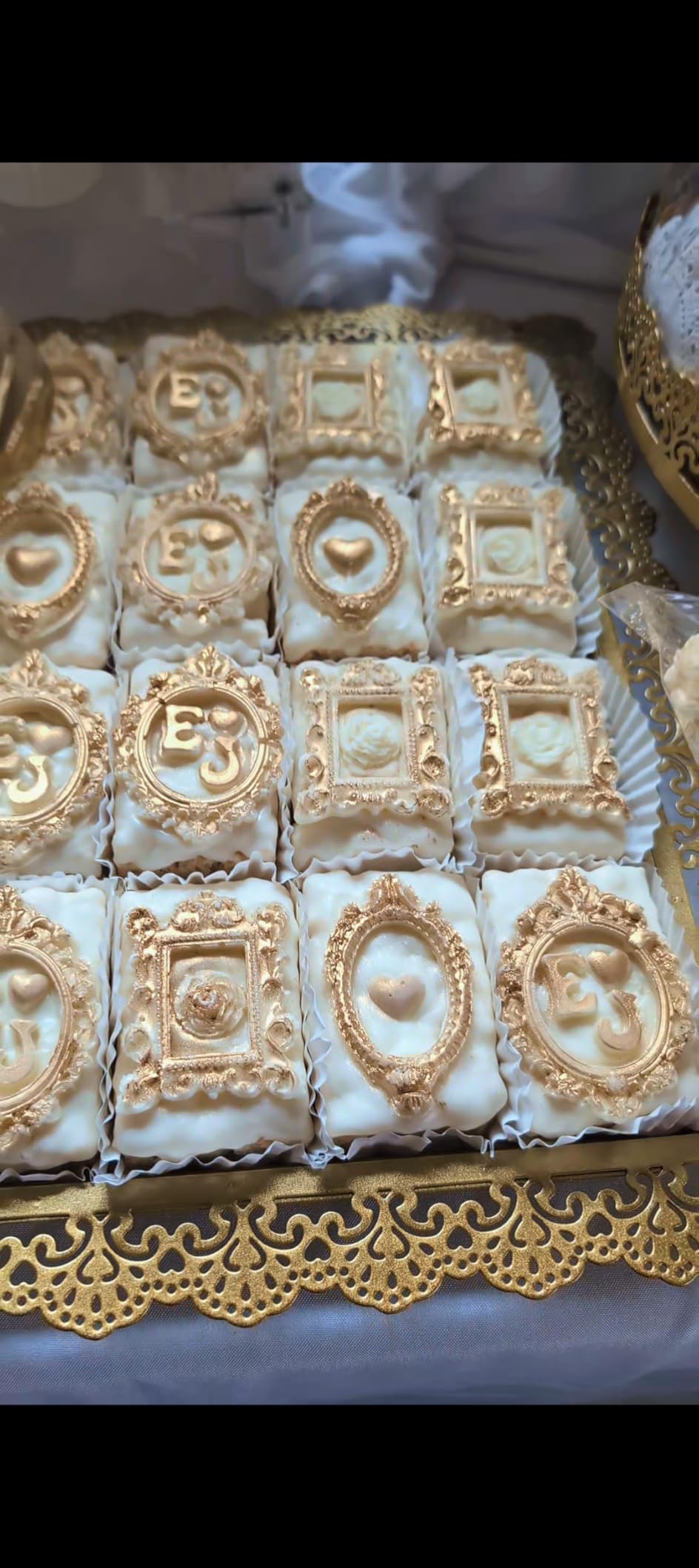 Mujiang Photo Frame Fondant Molds Picture Frames Silicone Mold Vintage Frame Molds For Cake Decorating Cupcake Topper Chocolate Candy Polymer Clay Set Of 4 customer photo 2